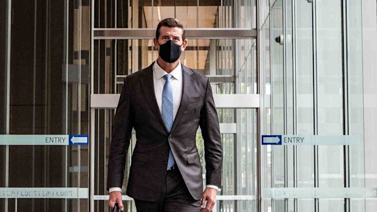 Ben Roberts-Smith leaving the Federal Court in Sydney earlier this week.