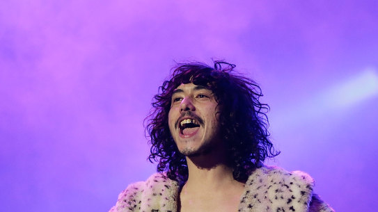 Dylan Frost of Sticky Fingers, performing at Splendour in the Grass 2016.