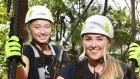 Bond university students Grace Knight and Emily Krogsboel enjoy the great outdoors. 