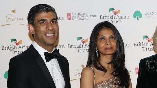 Chancellor of the Exchequer Rishi Sunak and Akshata Murthy.