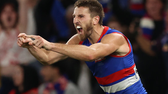 The sealer: Marcus Bontempelli booted the final goal.