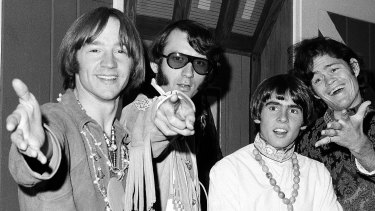 Peter Tork, left, with Mike Nesmith, David Jones and Micky Dolenz in July 1967.
