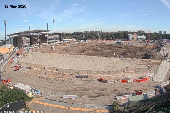 The stadium site as of May 12. 