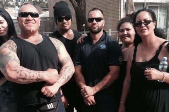 Henry Piho (second left) and Michelle Piho (far right) with family in Sydney. 