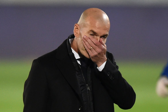 Real Madrid manager Zinedine Zidane.