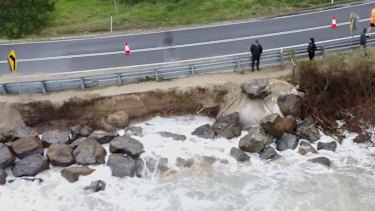 Erosion at Inverloch is now threatening the coast road and nearby homes