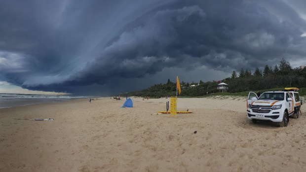 FILE IMAGE: Storms above Sunshine Beach in Noosa.
