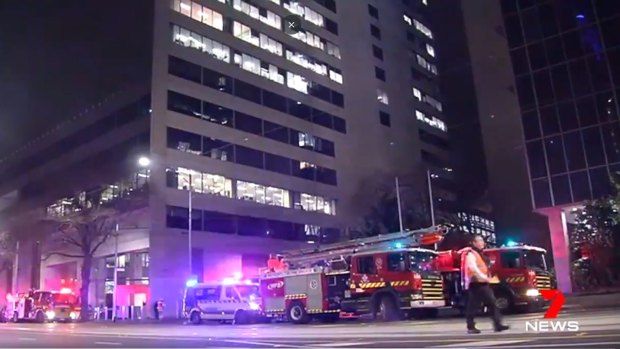 Fire at 8 Nicholson Street in East Melbourne on August 22. 