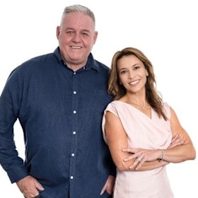 The new hosts of 4BC Breakfast, Dean Miller and Sofie Formica.