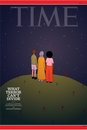 Ruby Jones' illustration on the cover of Time magazine's international April 1 edition.