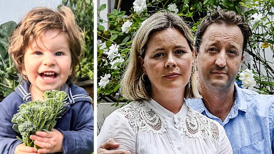 Elouise and Danny Massa, and their son Joe (left).