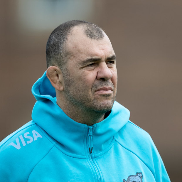 Michael Cheika at Argentina training.