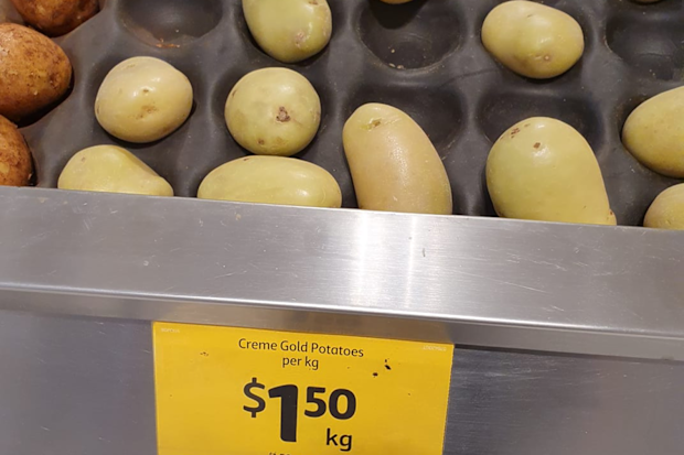 Potatoes on special at Coles