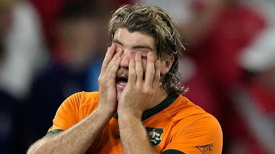 Fraser McReight after Australia’s loss to Wales. 