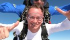 Experience Co CEO John O’Sullivan skydiving at Wollongong. 