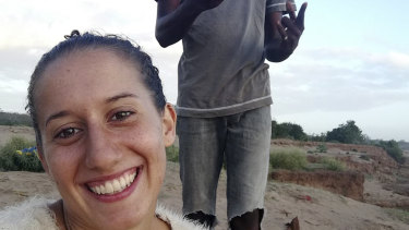 Italian volunteer Silvia Romano in Kenya in 2018. 