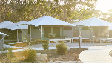 The 83 tents are available at four price points and are versatile and practical inside.