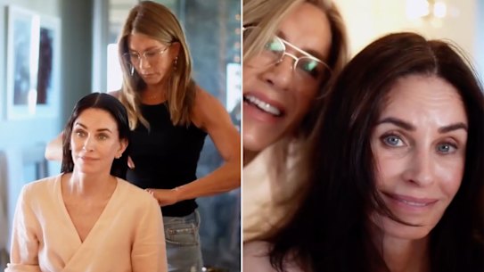Is watching a video of Jennifer Aniston and Courteney Cox together any excuse to be ignoring your family? 