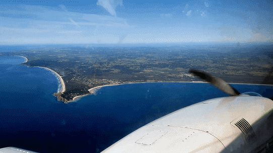 GIF: Planes and robot boats map the Northern Rivers  to help CSIRO scientists recreate floods of the region. 