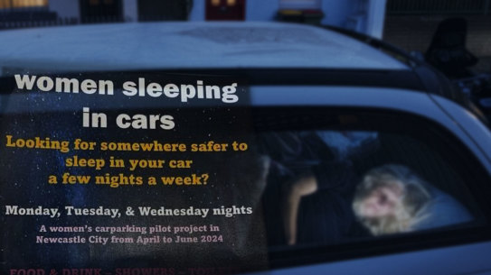 Service providers in Newcastle have become so stretched by a lack of housing options that they are now offering secure carparks for women fleeing domestic violence. 
