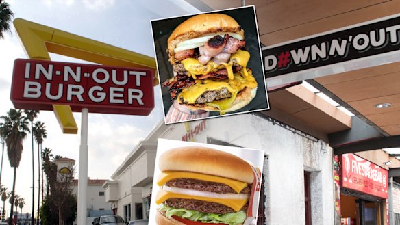 In-N-Out Burger claims the owners of Sydney's Down N' Out restaurants are infringing their trademarks.