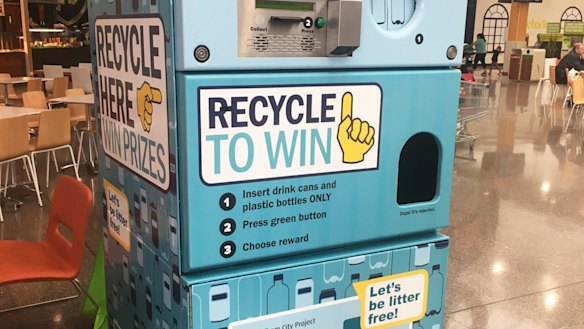 A reverse vending machine introduced by Wyndham City Council. 