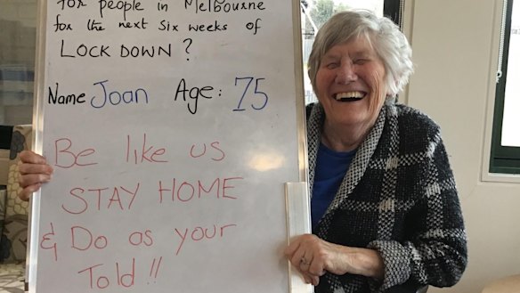 Joan's advice to get through lockdown. 