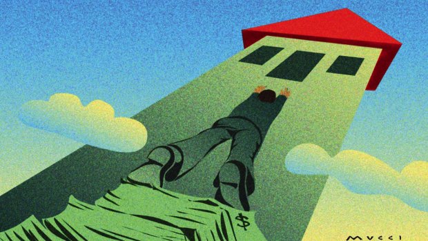 The biggest obstacle to getting in the property market is coming up with the deposit. Illustration: Michael Mucci
