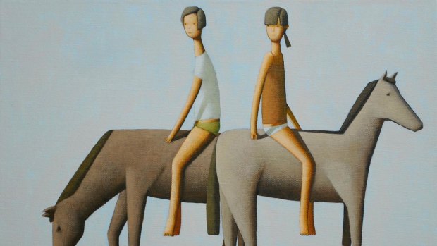 An example of work from the show is The Ride by Craig Parnaby, acrylic on linen, 40 x 60cm.