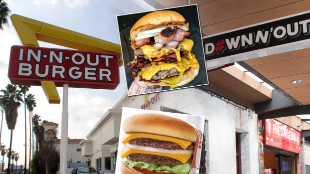 In-N-Out Burger claims the owners of Sydney's Down N' Out restaurants are infringing their trademarks.