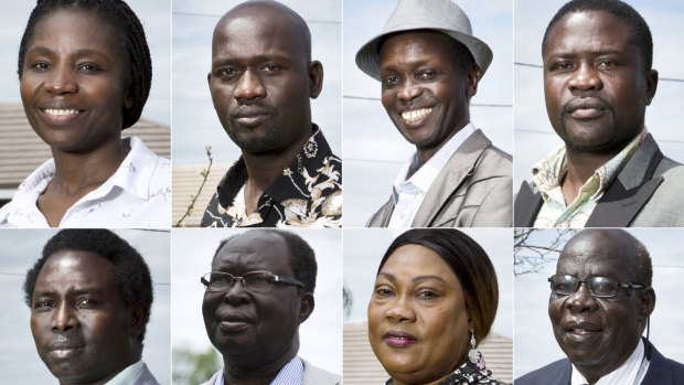 Members of Sydney's Sudanese community at Blacktown. Photos: Ryan Stuart. 