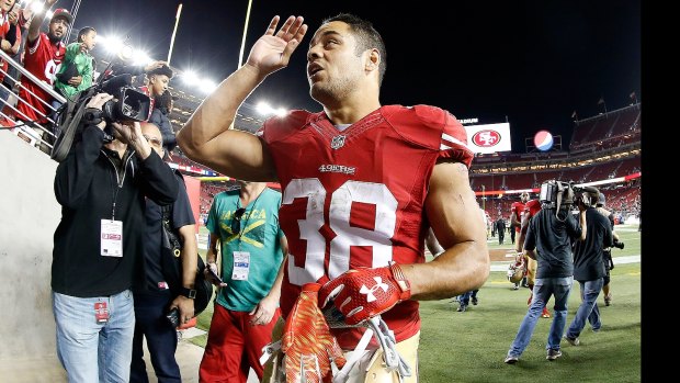 Jarryd Hayne during his time in the NFL with the San Francisco 49ers.