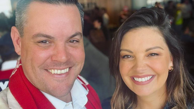 Fox Sports presenter Yvonne Sampson and her husband, 2GB radio host Chris O’Keefe.