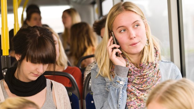 “OMG NO WAY AND THEN WHAT HAPPENED?” Using the phone on public transport should be a criminal offence.