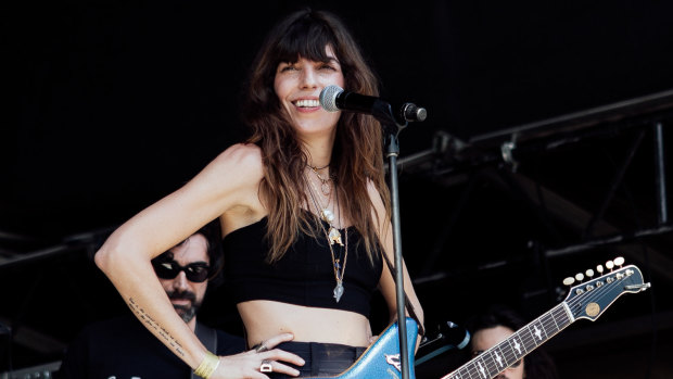 Lou Doillon performs at So Frenchy So Chic at Werribee Park Mansion.