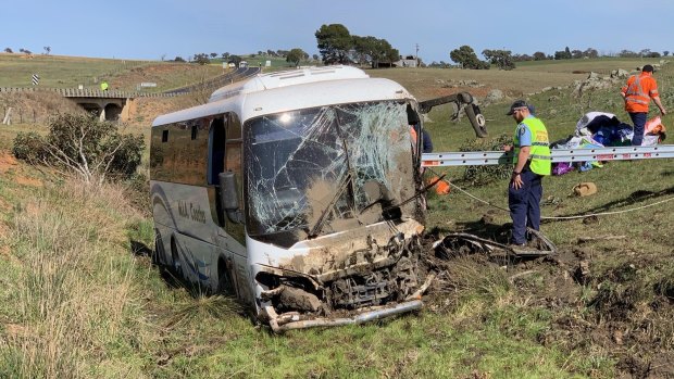 The bus crash left 28 people injured. 