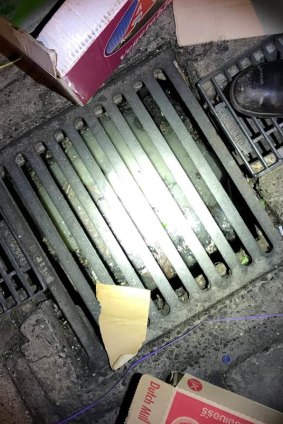 Water waste found down a stormwater drain during the recent Operation Scrap audit.