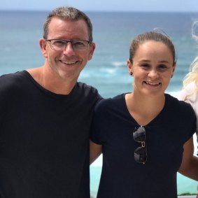 Big help: Mental coach Ben Crowe with  Wimbledon winner Ash Barty.