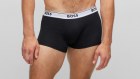 Hugo Boss stretch-cotton trunks with logo waistband, for men who like to flaunt their underwear.