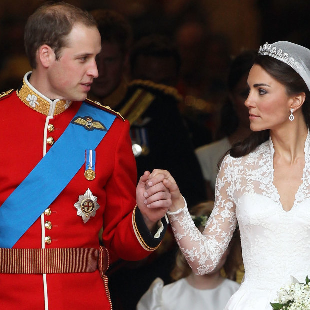 The Duke and Duchess of Cambridge on their wedding day, April 29, 2011. 