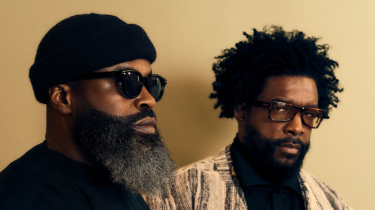 The Roots’ Black Thought (left) and Questlove. The hip-hop band is touring Australia for the first time since 2013.