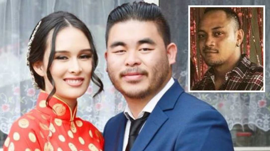 Richard Moananu, inset, was jailed over the crash that left Katherine Gordon dead and her husband Bronko Hoang severely injured