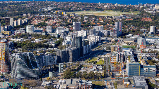 Green Square, with Crown Group’s Infinity building in the bottom left corner.