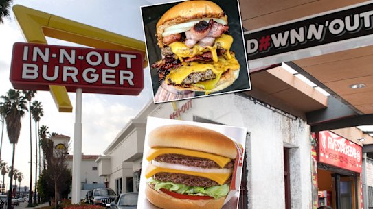 In-N-Out Burger claims the owners of Sydney's Down N' Out restaurants are infringing their trademarks.