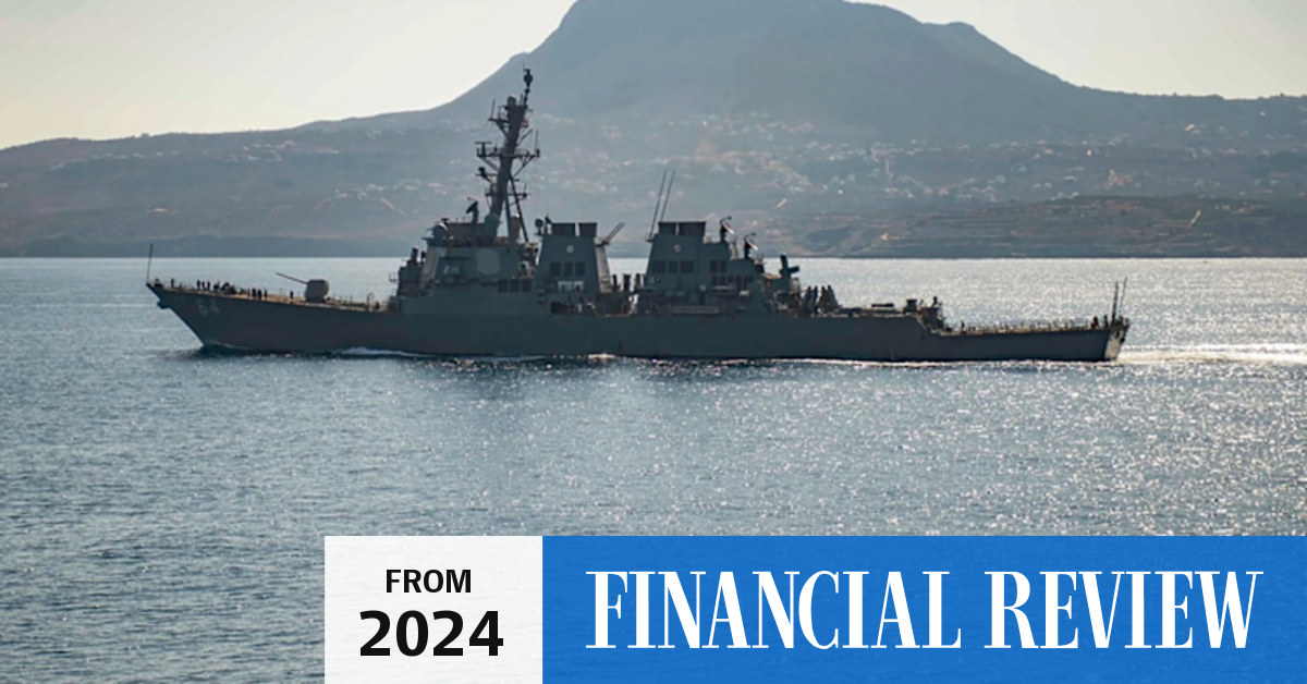 Red Sea: Yemen Houthi rebels fire a missile at a US warship