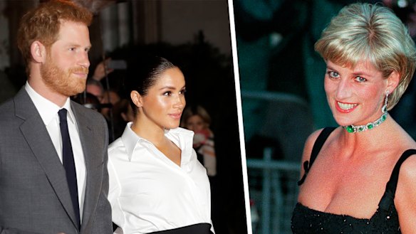 Prince Harry said the media's treatment of his wife Meghan reminds him of his mother Princess Diana.