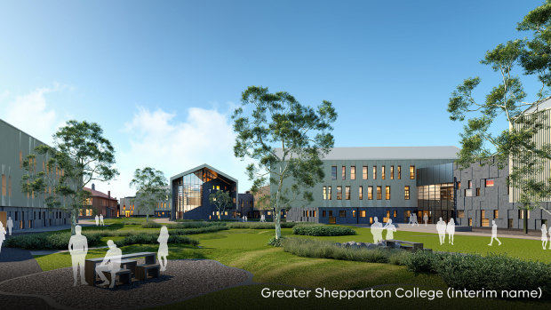 An artist's impression of Greater Shepparton College. 