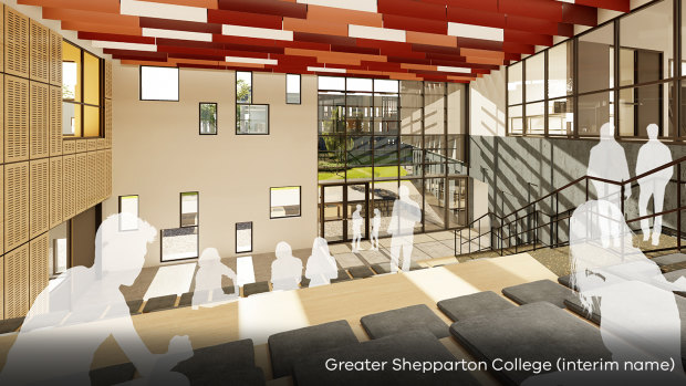 An artist's impression of Shepparton's new super school.