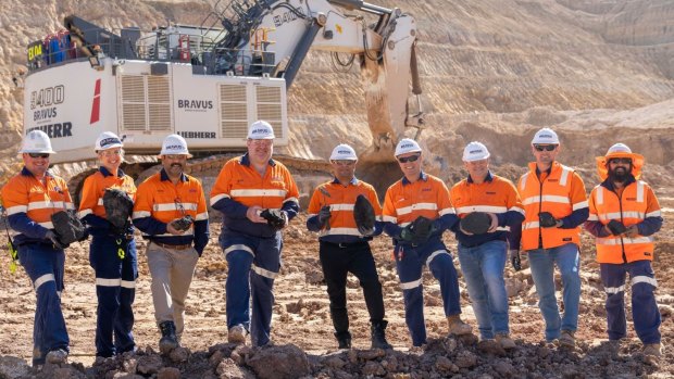 One of the celebratory images posted by the mining company on Thursday.