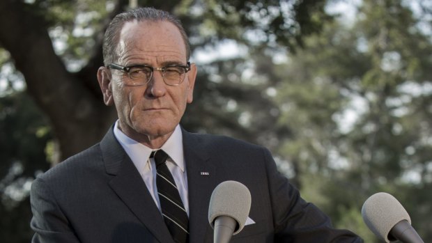 Bryan Cranston as US president Lyndon B. Johnson in the film based on his stage production, All The Way.